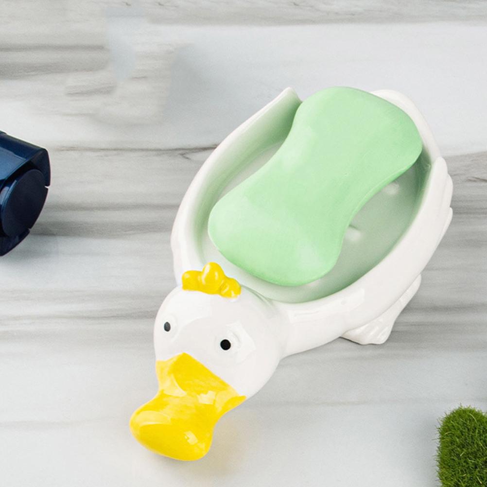 

2 шт. Маленькая мыльница Контейнер для животных Держатель Чехол Очаровательная Сливное блюдо Керамическая подставка Коробка Милая