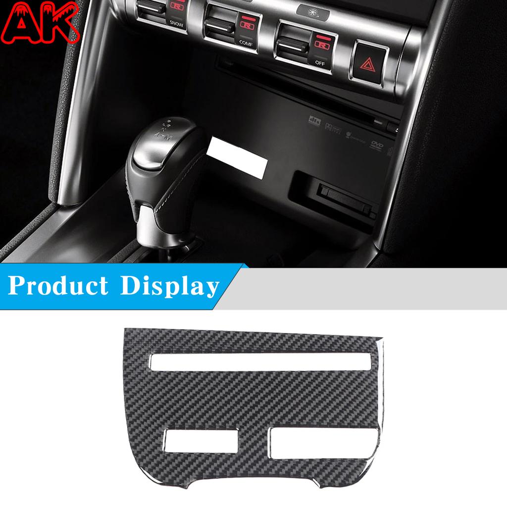 For Nissan GTR R35 2008-2016 Carbon Fiber Car Central Control Multimedia CD Panel Trim Sticker Car Accessories L/RHD