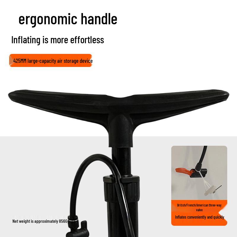 Volledig stalen luchtpomp met manometer en verborgen tank, voorzien van verdikte koolstofstalen buis.