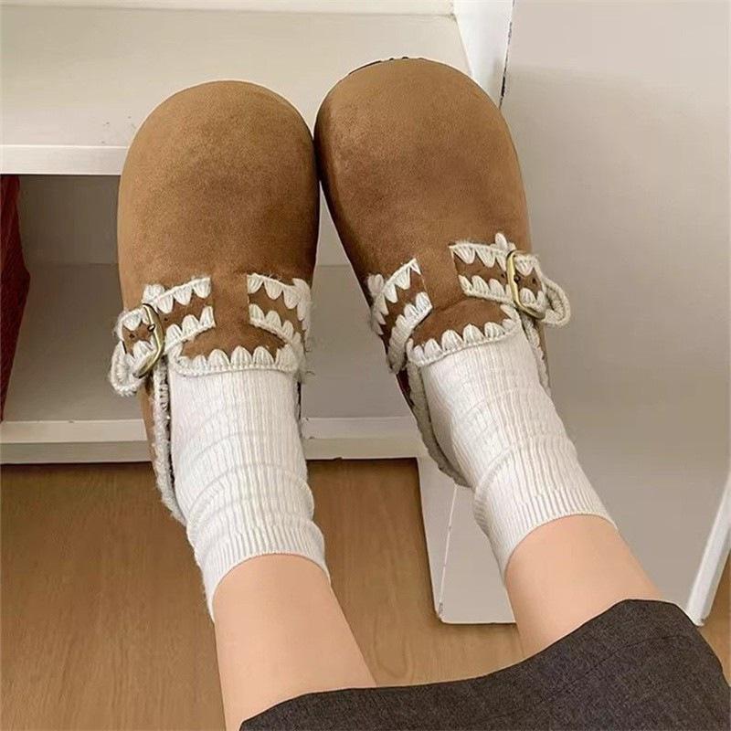 

New Versatile Shoes, Retro Thick-soled, Height-increasing, Flip-top Half-slipper for Women To Wear Outside 35