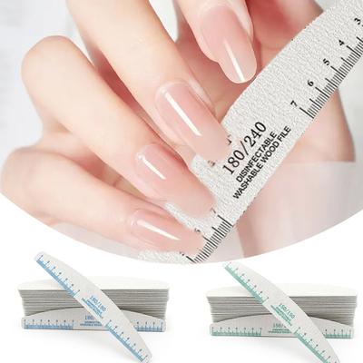 5Pcs DIY Lightweight Anti-friction Bright Color Double Sided Emery Boards Nail Files with Ruler Nail Art Files