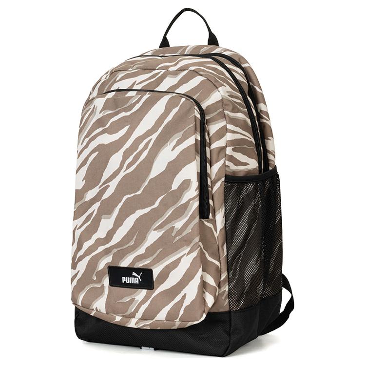 New PUMA Fabric Backpack Large Size Unisex Black & Khaki 091376-02