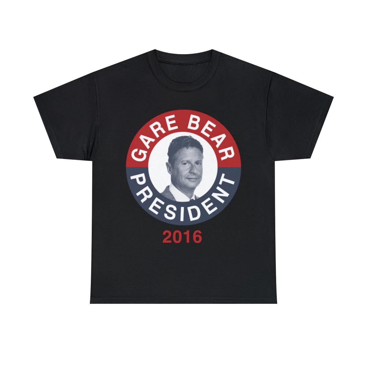 Gar Bear Gary Johnson Graphic Tee Shirt, S-5XL M