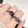 Dark Personality Snake Spider Retro Open Ring Set Cold Wind Jewelry Niche Design Ring Woman