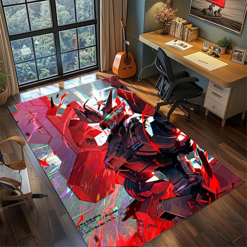 

Floor Mat Gundam Large Area Non Slip Washable Rug Bedroom Gamer Room Decor 60x90cm