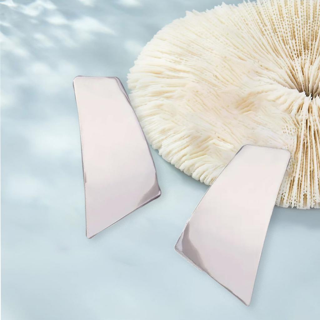 Simple Metal Geometric Stud Earrings Trendy INS Jewelry