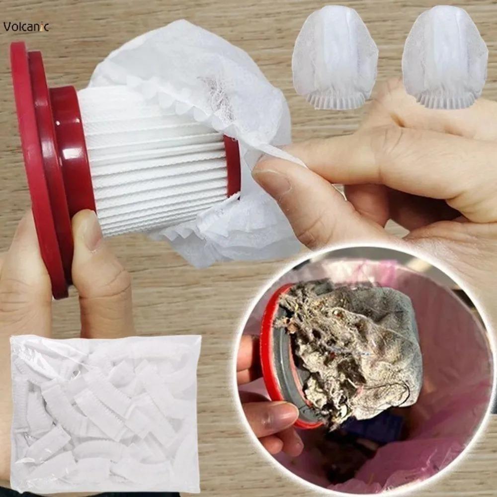 300 buc Aspirator de unică folosință Filtru plasă plasă de colectare a prafului Durabil sac plasă Aspirator portabil universal Înlocuiește accesorii