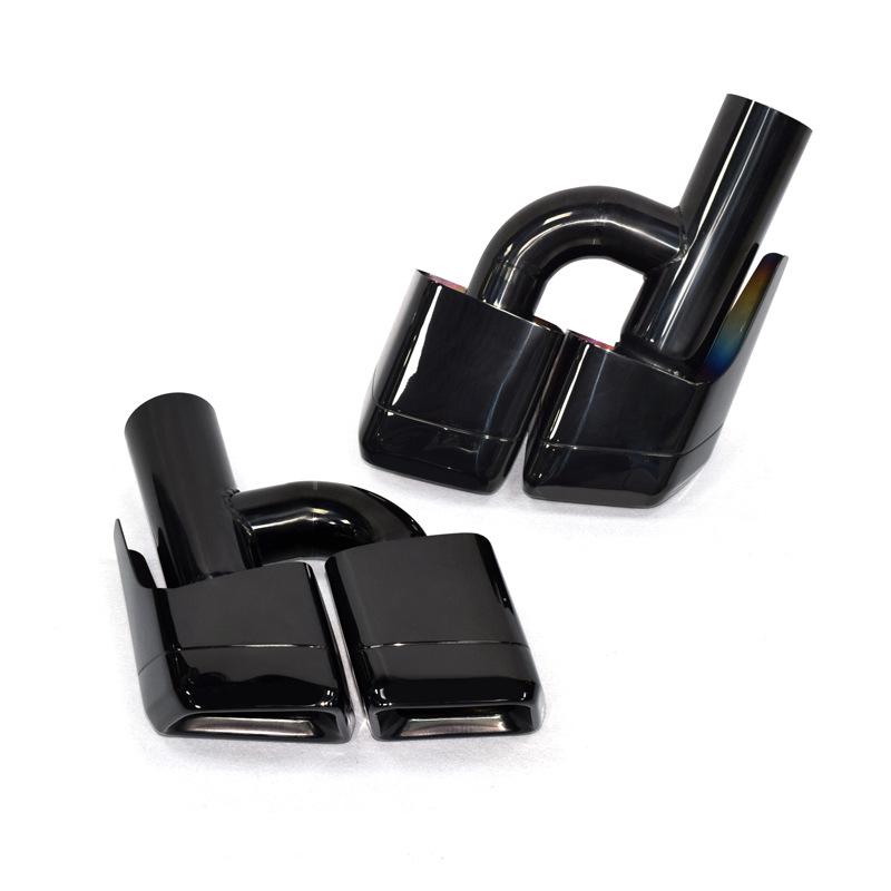 Black-Plated Quad Exhaust Tailpipe for Mercedes-Benz W212 E-Class E260/E300 AMGE63 Upgrade