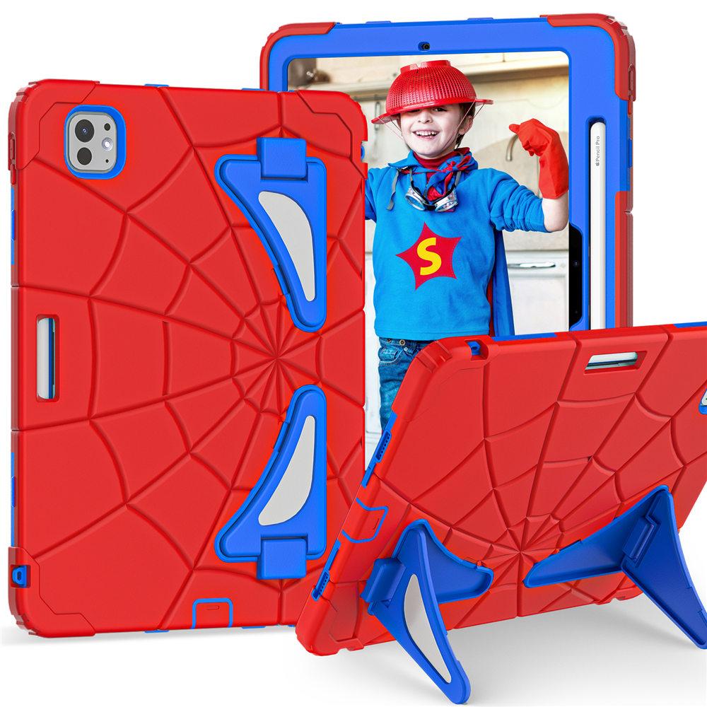 Spider Armor Case For iPad Pro 11 M4 A2836 2025 Gen Hevay Duty Rugged Protection Kids Tablet Cover With Pen Slot