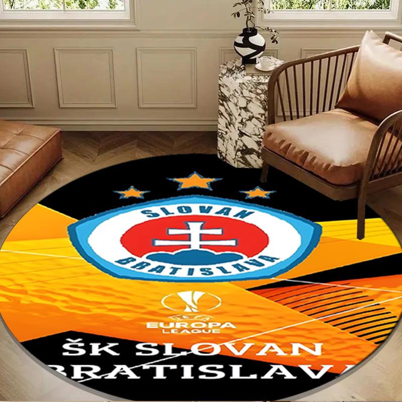 Slovakia's Bratislava Team Round mat, Anti-slip Circle Carpet Chair rug For livingroom,Bedroom, doormat home decor Gift Christmas Gifts