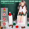 A84E-Mini Christmas Knit Hat And Scarf Kit-40 Pieces For Crafts, Tiny Santa Cap And Scarf Ornaments Included
