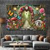 2D Whimsical Wonderland Mushroom & Card Backdrop for Studio & Party