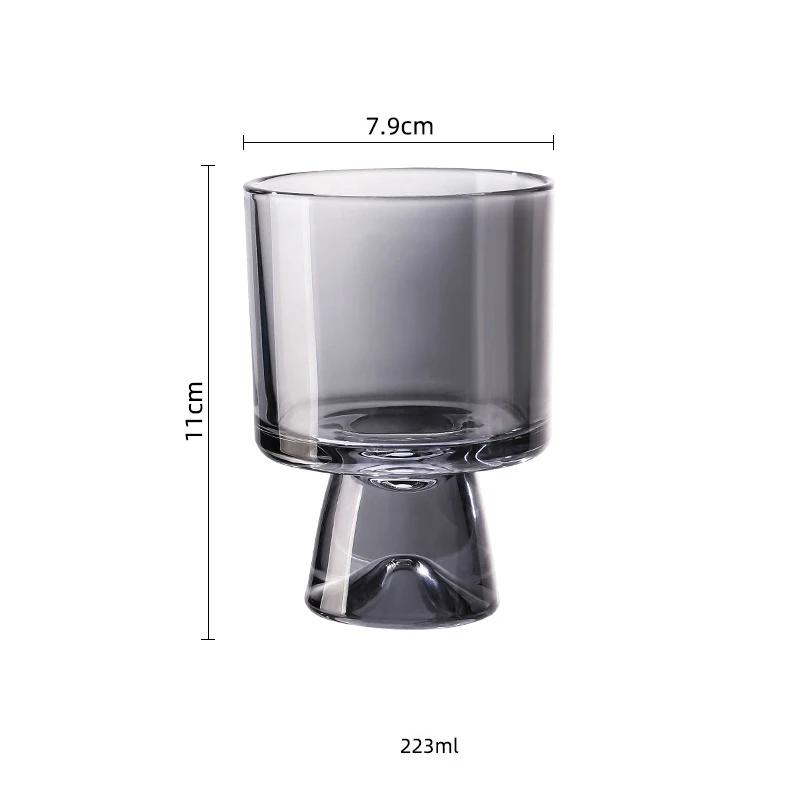 Creative High Footed Glass Cups Exquisite Ice Cream Yogurt Glass Cup Household Breakfast Oat Milk Cup