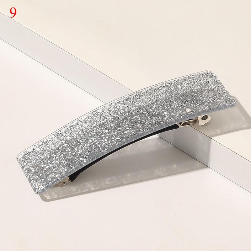 Vintage Quadratische Haarnadel Geometrisch Glitzer Haarspange Metall Harz Seiten Haarnadel Bunte Feder Haarspange für Mädchen Haaraccessoire