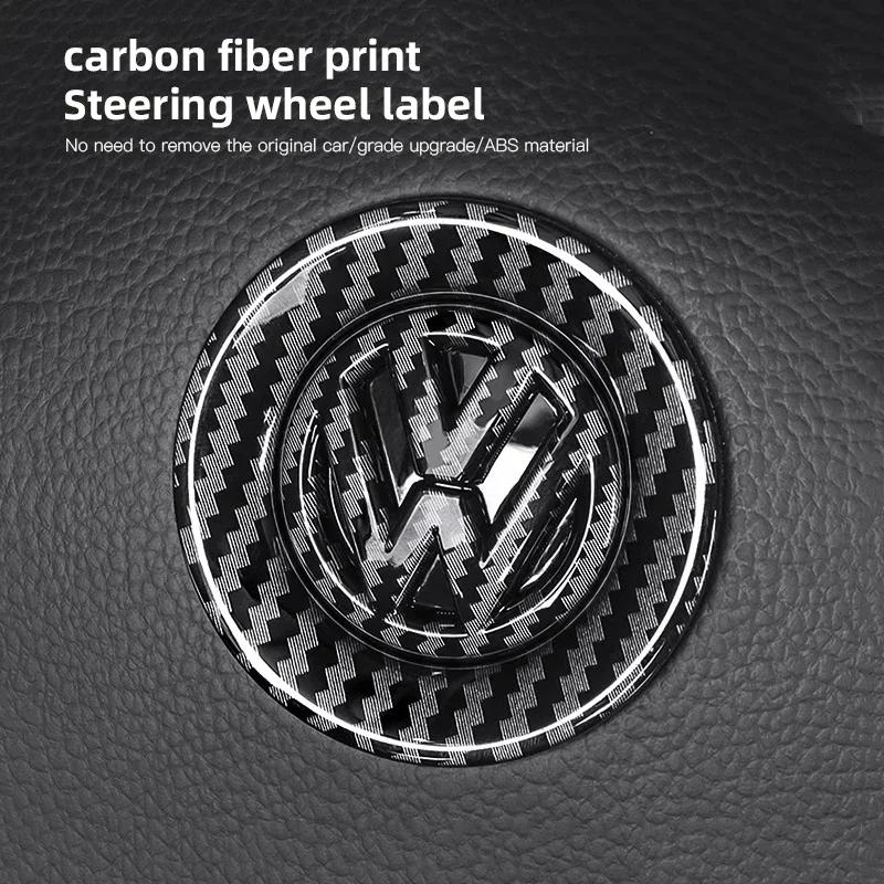 Car Steering Wheel Sticker ABS Auto Emblem Badge Decoration For VW GTI Passat B6 Golf 4 Polo Jetta Caddy Beetle Tiguan CC Arteon BGU1