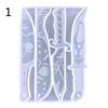Shiny Glossy Halloween Dagger Ornaments Silicone Epoxy Resin Mold DIY Keychain Pendant Jewelry for Valentine Gift Craft