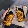 The Tiger of Strength For Samsung Galaxy S26 S20 FE S21 S22 S23 Plus S24 Ultra S25Ultra S21+  S22Plus Golden Glass Phone Case