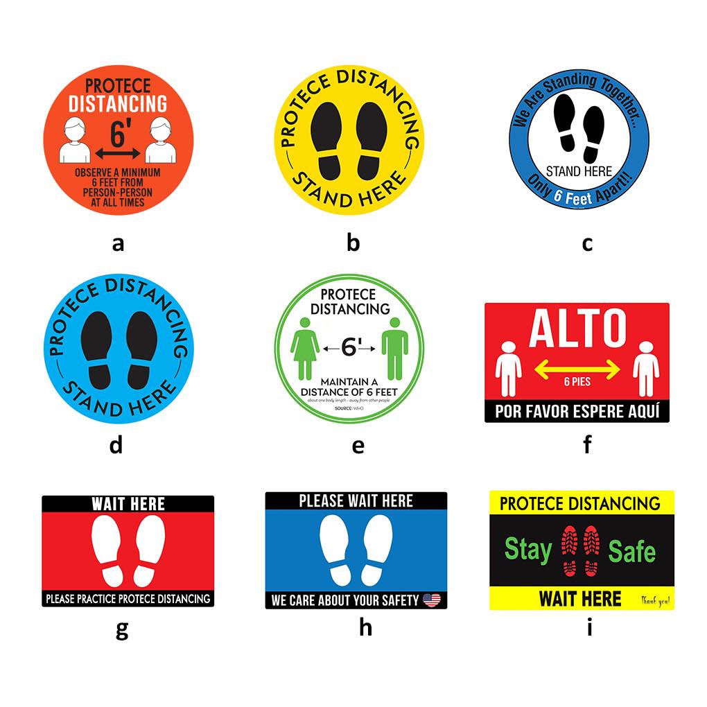 Abstand halten Boden Öffentlicher Raum Markierung für soziale Distanzierung Bodenaufkleber rutschfest