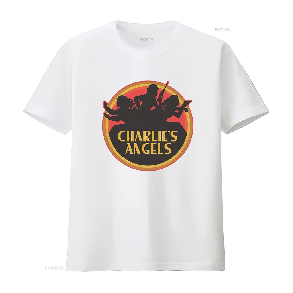 T-shirt Charlies Angels Ispirata alla TV Retrò per Adulti Cotone Biologico Unisex Top Nostalgico o per Fan Vintage Traspirante