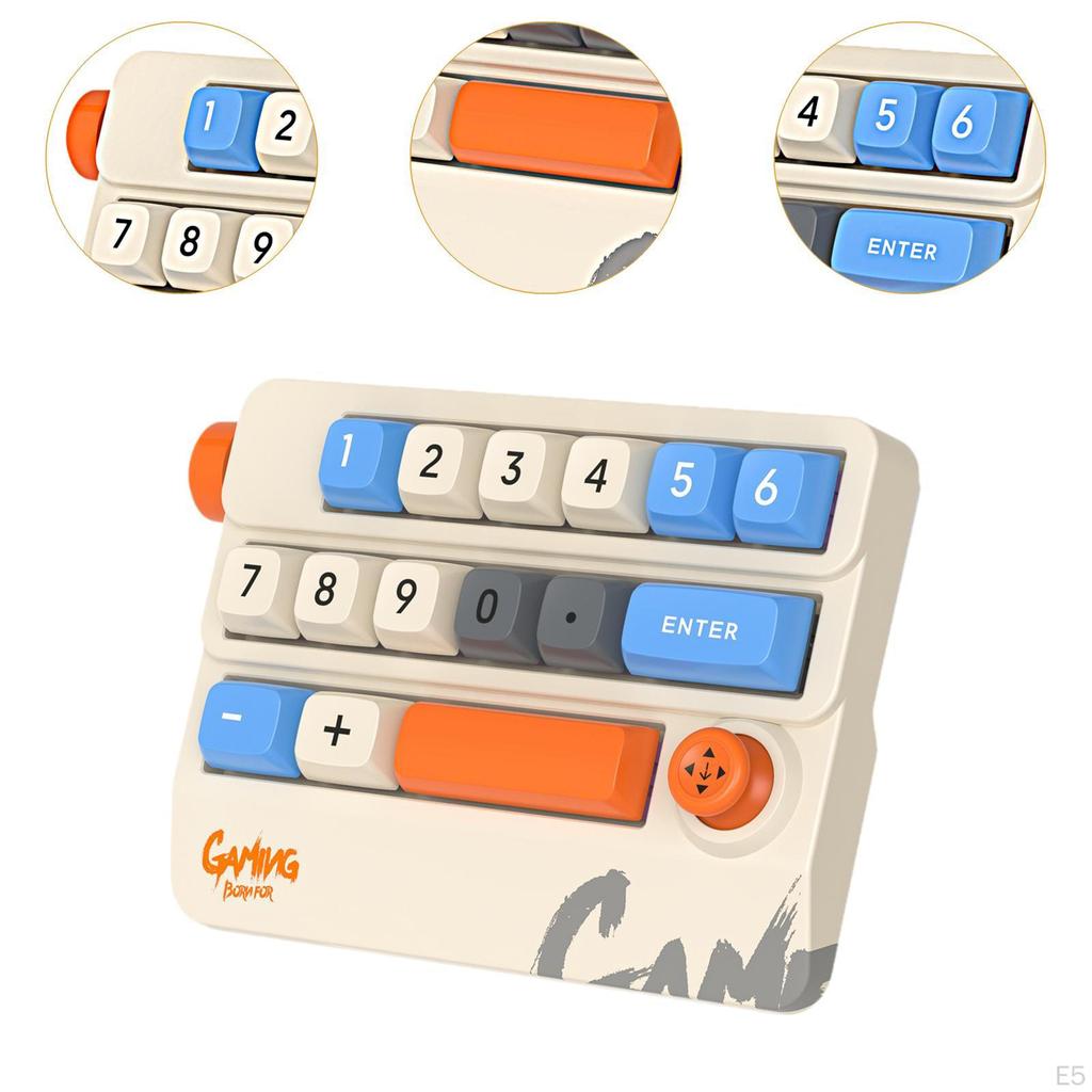Numeric Gaming Keypad Mechanical Keyboard Colorful Backlight 19 Keys Swappable Lightweight for