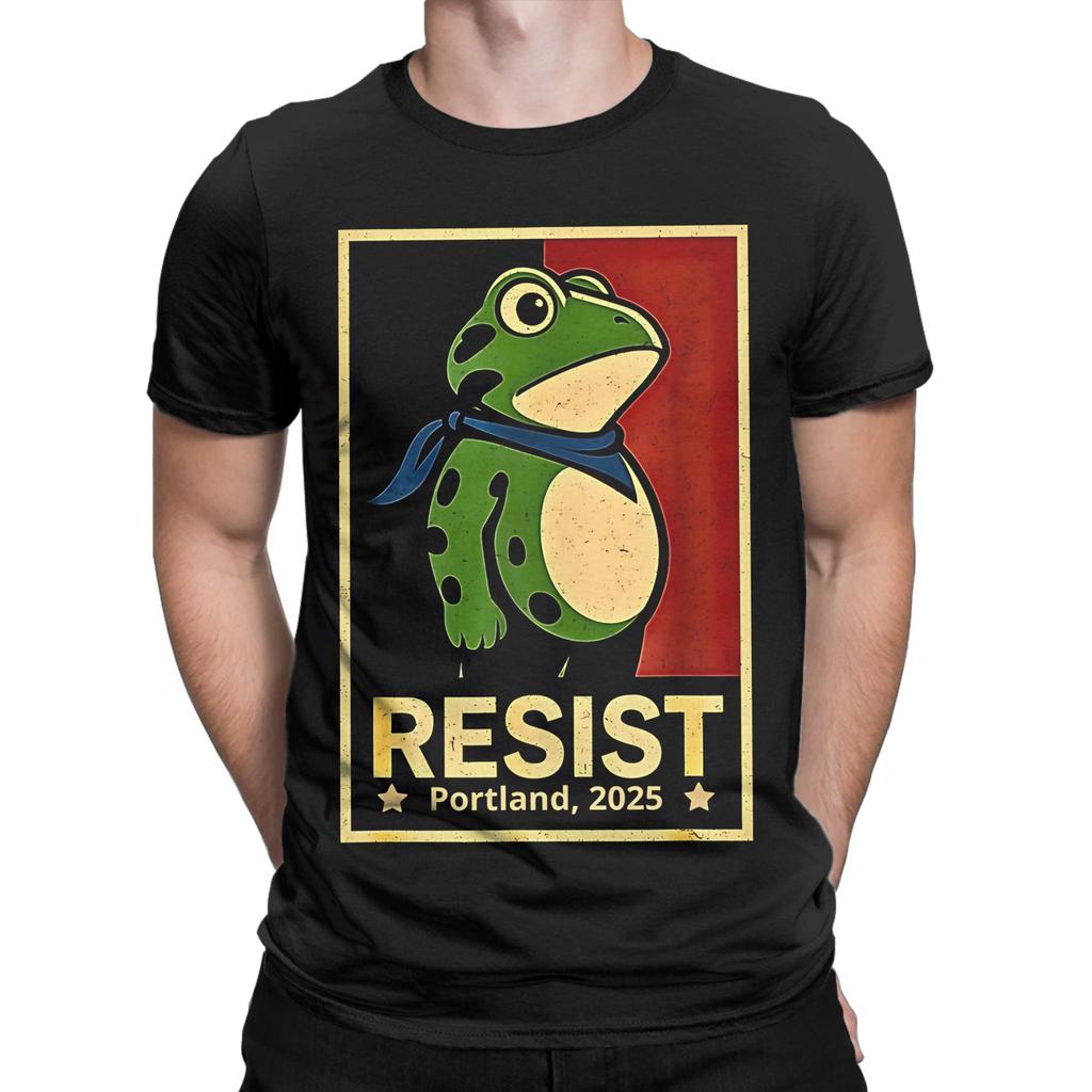 Portland Frog Protest Rage Against The Machine Tshirts Unisex Unisex Funny 100 Cotton Tee Shirt Crewneck T Shirts Plus Size Tops