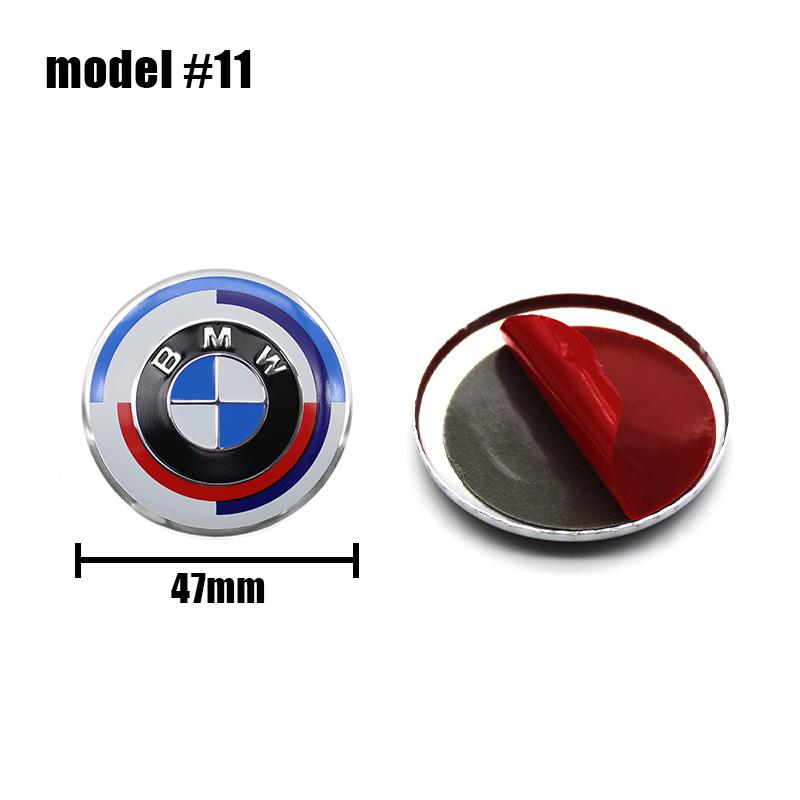 1 Stück 45mm 47mm Auto Lenkrad Dekoration Abzeichen Aufkleber Logo Zubehör Für BMW E46 E90 E60 F30 F10 E39 E36 F20 E87 E90 E70