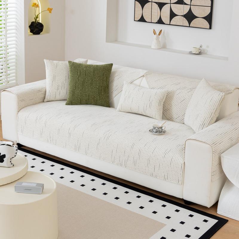 French Retro High-end Sofa Cushion for All Seasons, New Chenille Cushion, Leather Sofa Cover, Cover Cloth