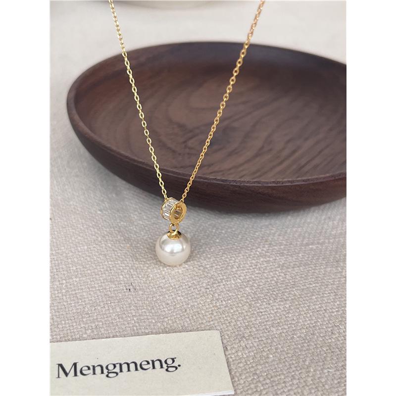 Thousand Gold Sense Classic Pearl Necklace for Women - Elegant, Versatile Design for Everyday Wear