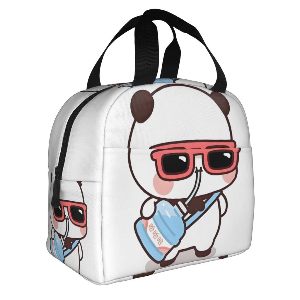 Bubu Dudu Pfirsich und Goma Bär Cartoon Isolierte Lunchtasche für Picknick im Freien Panda Wasserdichte Thermokühlbox Lunchbox