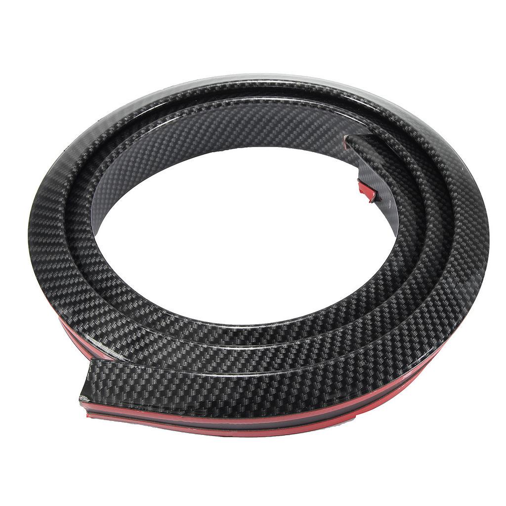 Universal Carbon Fiber Soft Rubber Car Rear Spoiler Flexible Exterior Rear Spoiler Kit
