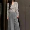 Women's Slimming Gray Cardigan & Vest Set – Autumn 2024 Collection for Petite Sizes