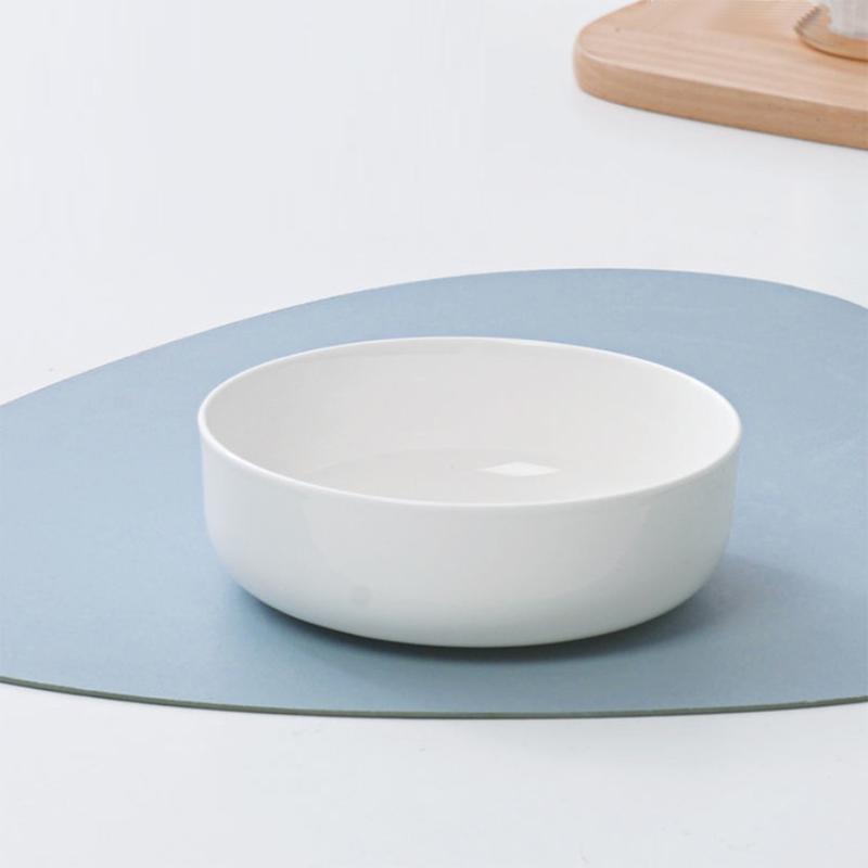 Reinweißer Teller, vertiefter Teller, Keramik, für den Haushalt, Mikrowelle, verwendbar, Teller, Scheibe, Tangshan-Keramik