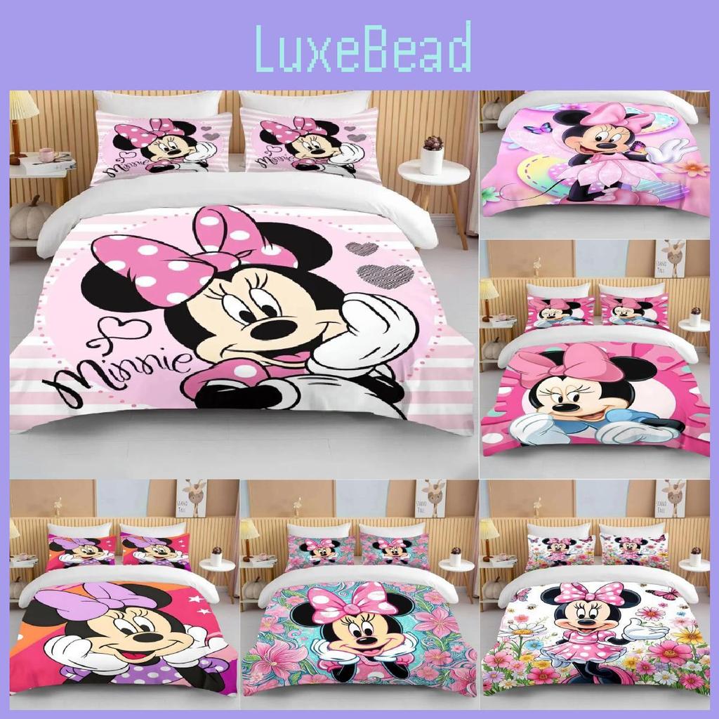 Minnie Bedding Mouse Sets Soft Cover Bed Duvet Pillow Case Decoration Bedroom