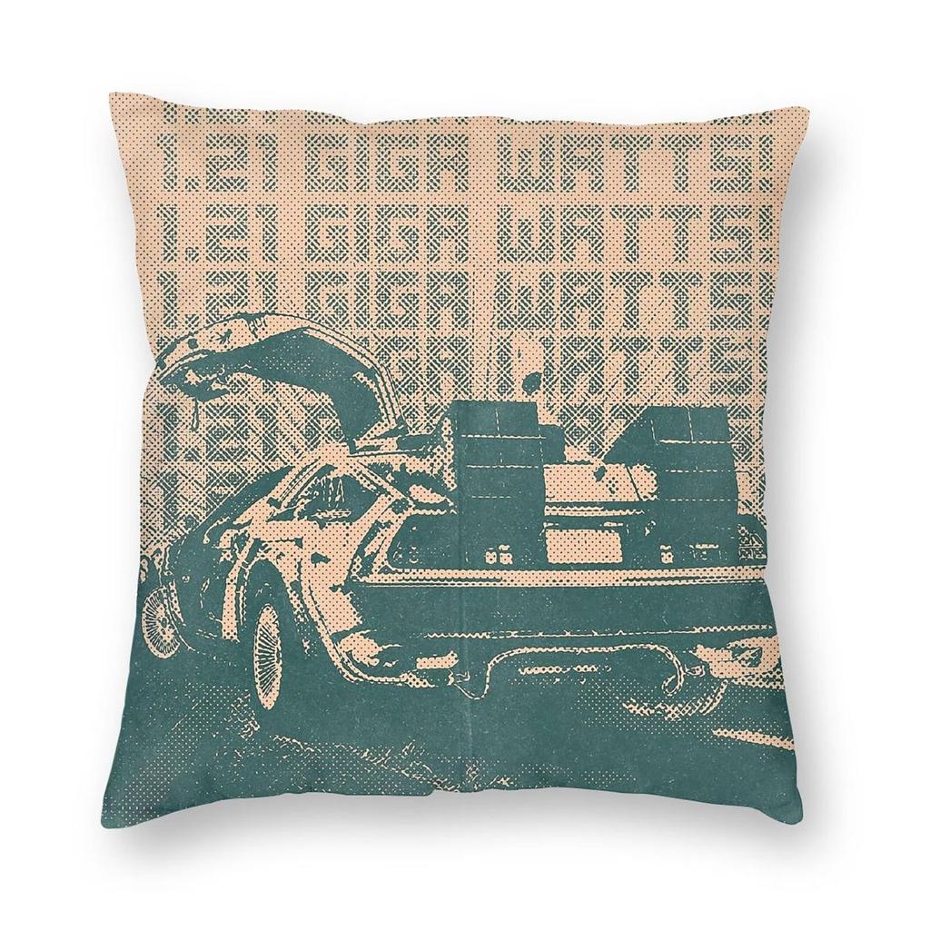 Back To The Future Movie Retro Square Pillowcase Polyester Linen Velvet Creative Zip Decorative Pillow Case Home Cushion Cover
