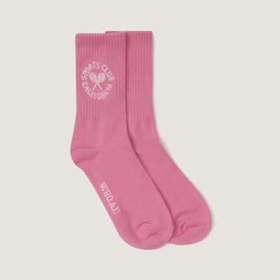 Who Are You Tennis Lettering Socks / WHAYD2334A