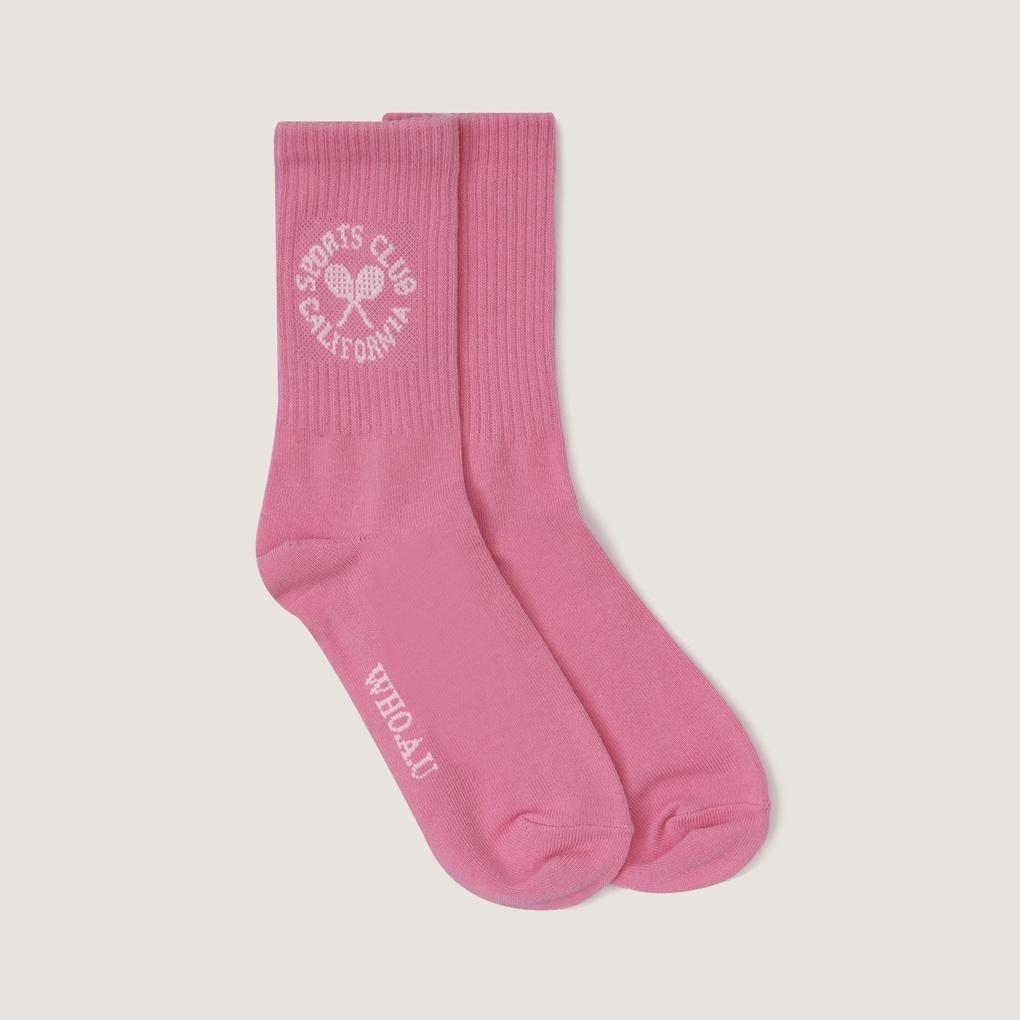 

Who Are You Tennis Lettering Socks / WHAYD2334A