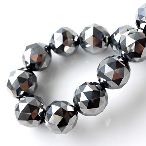 [GOLD STONE] High-Purity Terahertz Ore Star Cut 100-Face Bracelet, 10mm, 99.9999% Purity, Inner Diameter Approximately 17cm