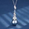 Jewelry Copper Bottom Gold-Plated Inlaid Pearl Temperament Leaf Set Female 16-14Mm