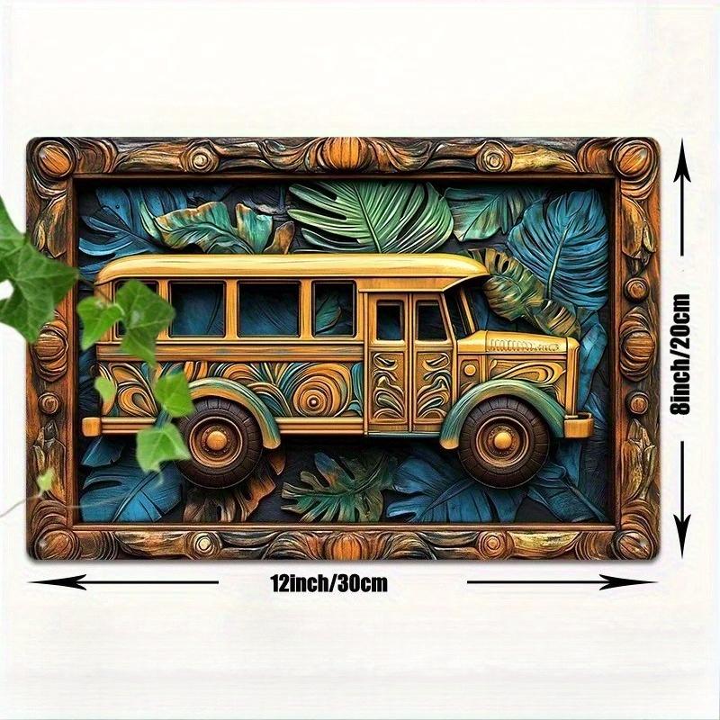 

2d Flat 30*20cm, Vintage Indian Bus Wooden Wall Art, Wooden Sign for Bedroom, Living Room and Office Decor, Perfect for Room Decor, for Home, Kitchen 30*20cm