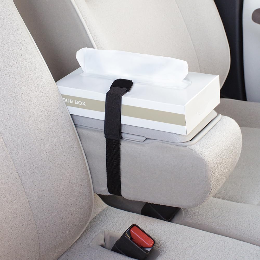Tsuchiya Yac ZE-77 Car Storage Holder, Tissue Belt, Black