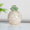 Natural Crystal Resin Pineapple Figurine With Lucky Symbol For Office Desk Decor Gift For Friends