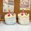 1-10 Piezas Llavero de Pastel de Peluche Lindo Regalo de Cumpleaños Realista Muñeco de Peluche Suave Decoración para Niñas Niños Recuerdos de Fiesta Decoración para el Hogar del Coche