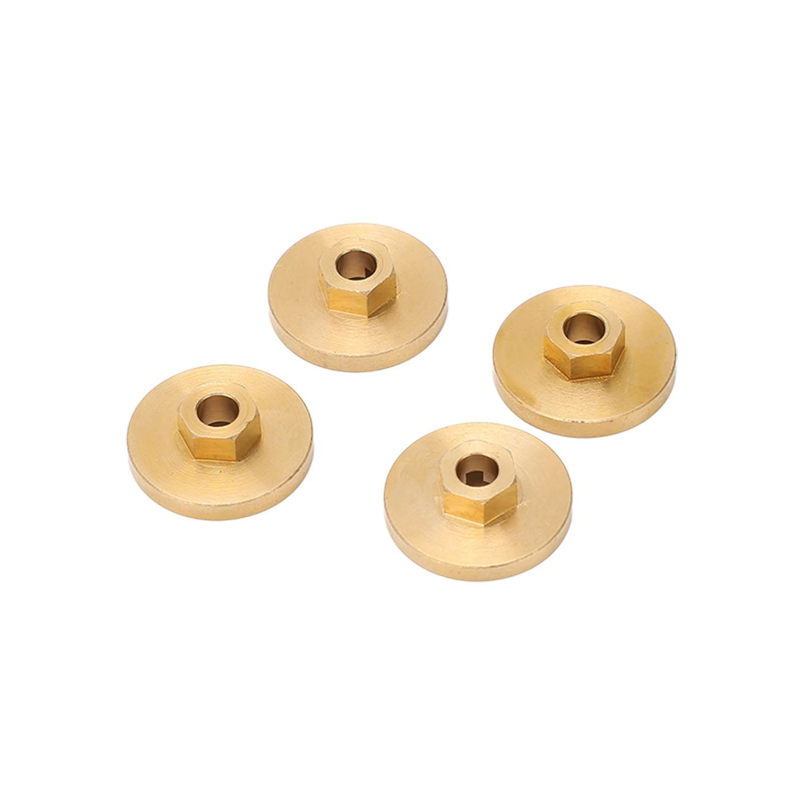 

RC Car Combiner Brass 18mm Dia 6mm Thick Wear Resistance Rustproof Combiner for FMS FCX24 1/24 Crawler Gold