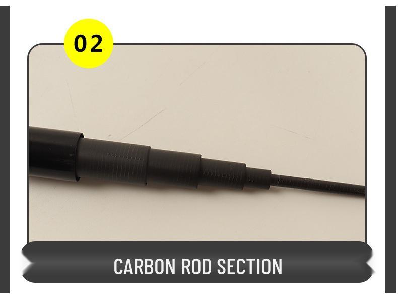 60cm Ultra-Hard, Ultra-Light Carbon Stream Rod – 2/8 Action, Ideal for Various Waters