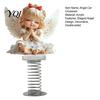 Decorative Figures for Car Angel Girl Spring Ornament, 2D Double Sided Acrylic Dashboard Bouncing Decorations Decor with Adhesive Base, Cute