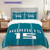 Vintage Hornets Jersey Bedding(1 * duvet cover + 2 * pillowcase, without core)Christmas birthday gift Duvet cover and pillowcase Soft and comfortable