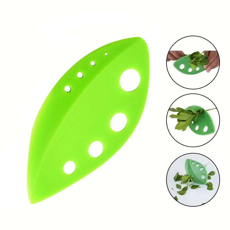 1pc Leaf Peeler, Kitchen Vegetable Leaf Peeler, Kale Beet Kale Thyme Basil Rosemary Plastic Leaf Peeler, Leaf Peeler Tools