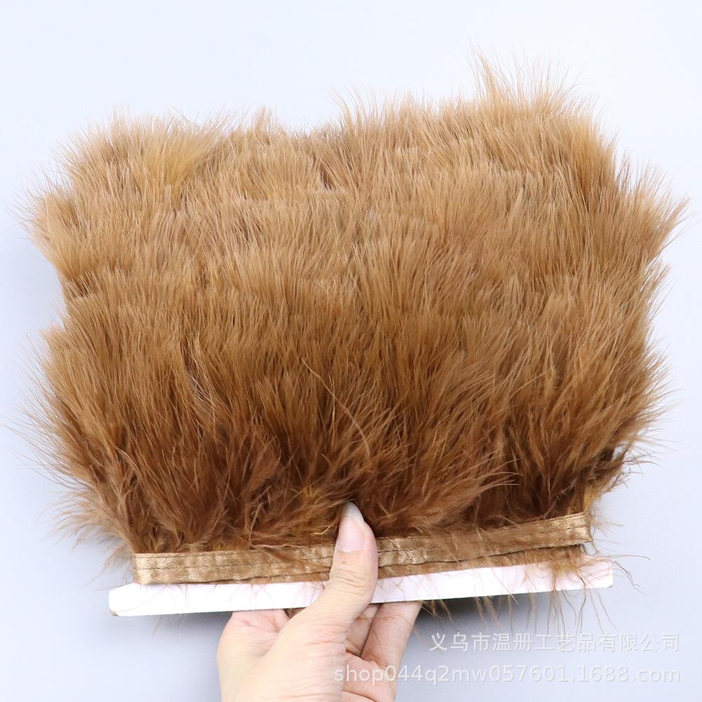Encryption 8-10Cm Vascular Flannel Edge Clothing Accessories Material Colored Turkey Fluff Skirt Headdress