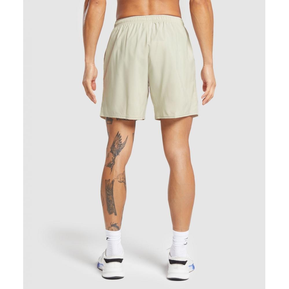 Gymshark Hybrid Wellness 7 Shorts Pebble Grey A4a8l Gb7p