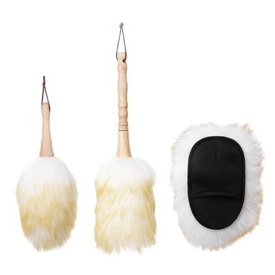 Professional Grade Long Lambswool Handle Brush for Instrument Cleaning Gentle and Efficient